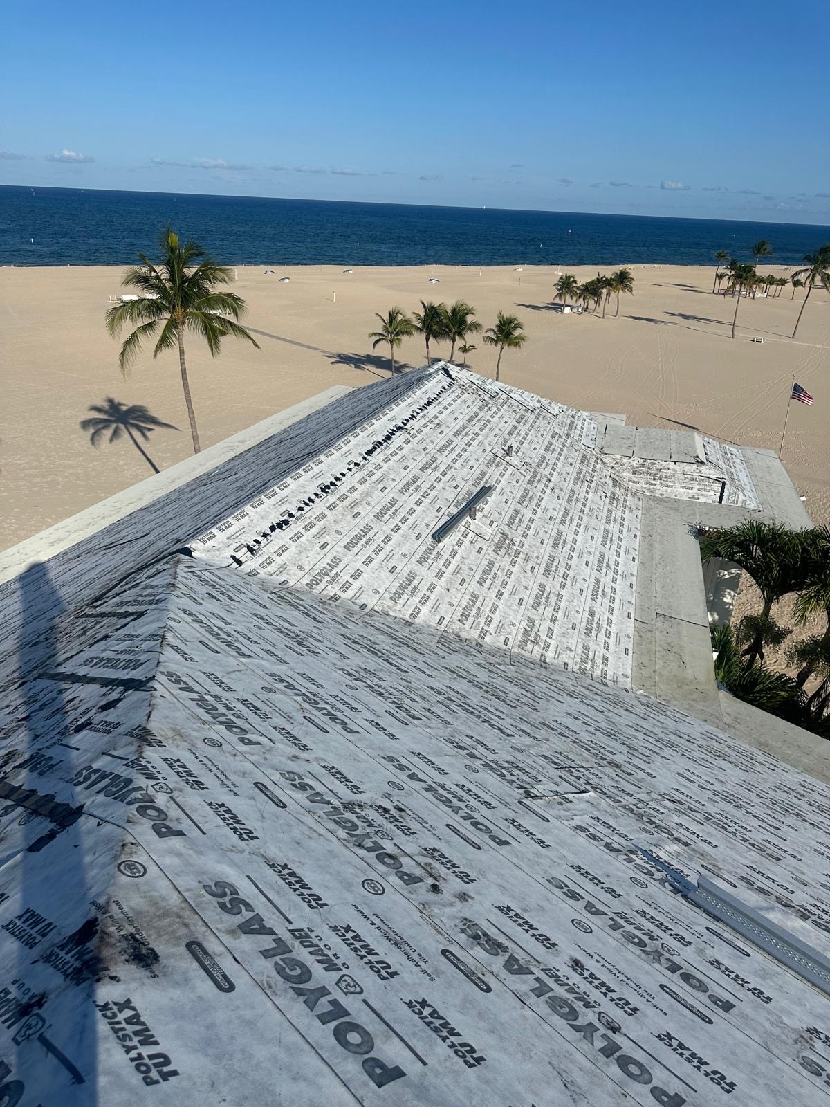 Residential oceanfront roof underlayment