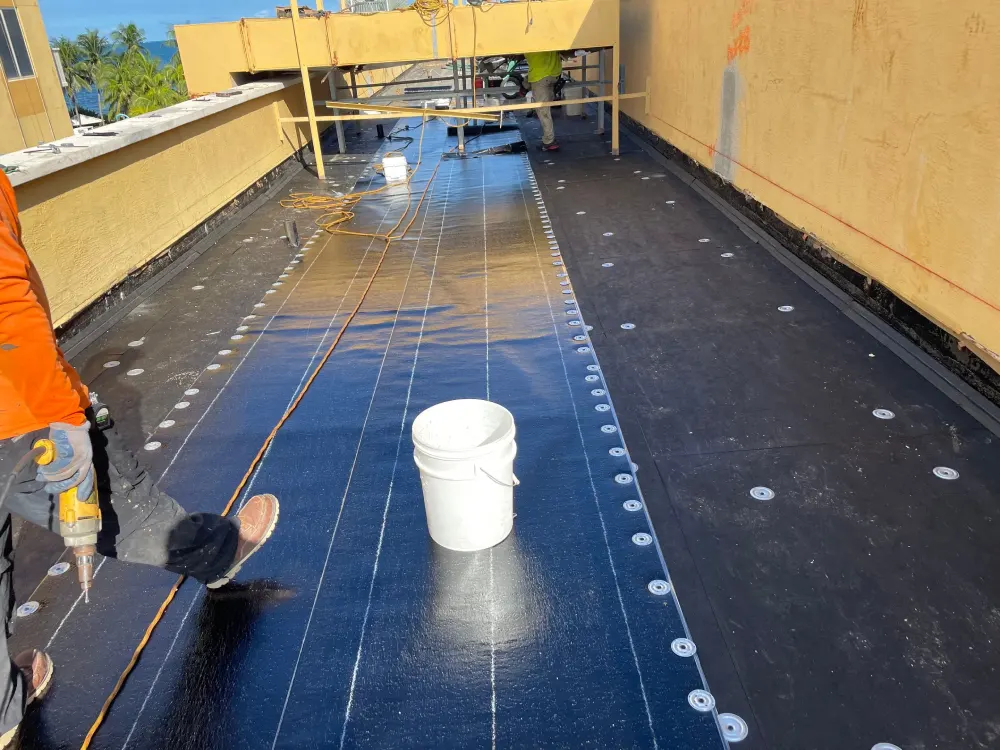 Waterproofing and roof coatings for flat and low slope roofs
